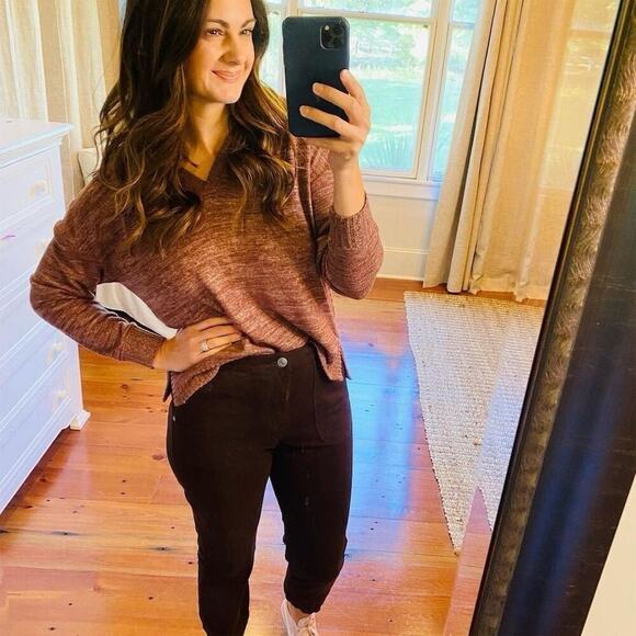 Good Hart Womens Casual Cotton Jogger Pants Size 6 Brown Stretch Office Festival - Picture 15 of 15